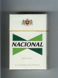 Nacional Mentol cigarettes hard box