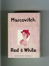 Marcovitch Red and White cigarettes hard box