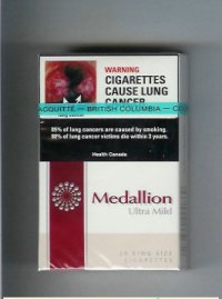Medallion Ultra Mild cigarettes hard box