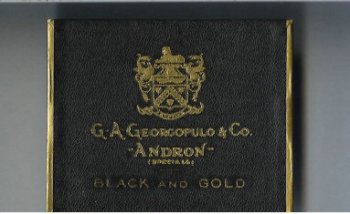 G.A.Georgopulo & Co. \'Andron\' cigarettes (Specials) (Black and Gold)