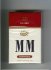 MM International white and red cigarettes hard box