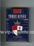 Three Kings Lights cigarettes blue hard box Three Kings Lights cigarettes blue hard box