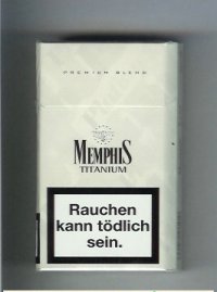 Memphis Titanium 100s Premium Blend cigarettes hard box