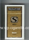 Signature S Lights 100s cigarettes hard box Signature S Lights 100s cigarettes hard box