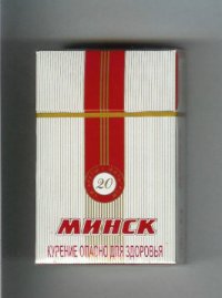 Minsk white and red cigarettes hard box