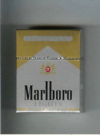 Marlboro Lights silver and gold cigarettes hard box