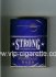 Strong cigarettes blue hard box