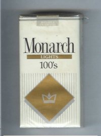 Monarch Lights 100s cigarettes soft box