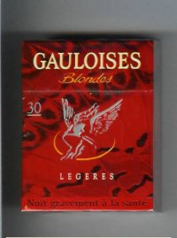 Gauloises Blondes Legeres 30s red cigarettes hard box