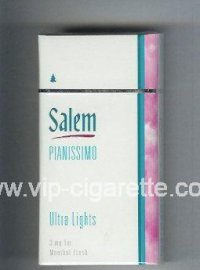 Salem Pianissimo Ultra Lights Menthol Fresh 100s cigarettes hard box