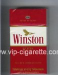 Winston with eagle from above Filters on red 100s cigarettes hard box