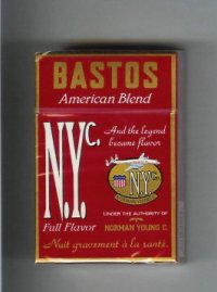 N.Y.C. Bastos American Blend Full Flavor cigarettes hard box