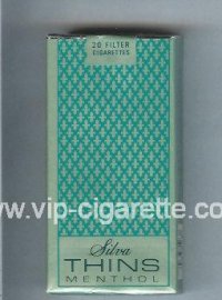 Silva Thins Menthol 100s cigarettes soft box