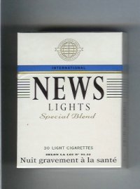 News Lights Special Blend International 30 light cigarettes hard box