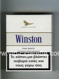 Winston American Flavor Fine White 25s cigarettes hard box