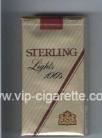 Sterling Lights 100s cigarettes soft box