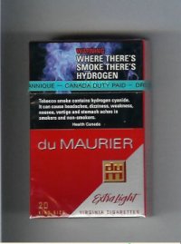 Du Maurier Extra Light cigarettes hard box