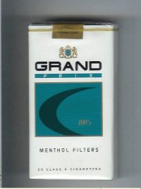 Grand Prix 100s Menthol Filters cigarettes soft box