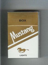 Mustang Lights cigarettes hard box