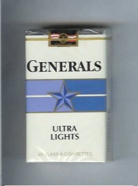 Generals Ultra Lights cigarettes soft box
