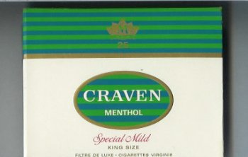 Craven Menthol Special Mild cigarettes king size
