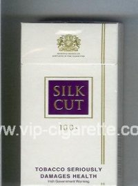 Silk Cut 100s cigarettes white and violet hard box