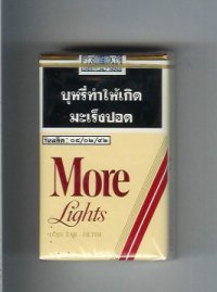 More Lights yellow and red cigarettes soft box