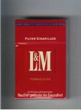 L&M Tobaccos Filter Cigarillos cigarettes hard box