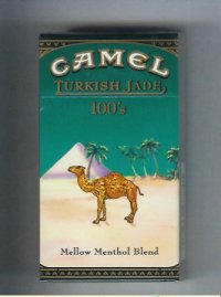 Camel Turkish Jade Mellow Menthol Blend 100s cigarettes hard box