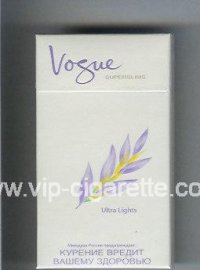 Vogue Superslims Ultra Lights 100s cigarettes hard box