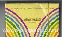 Sherman's Premium Cigarettes wide flat hard box