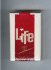 Life Filter Tip white and red and white cigarettes soft box