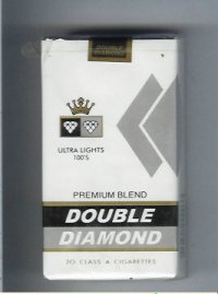 Double Diamond Premium Blend Ultra Lights 100s cigarettes soft box