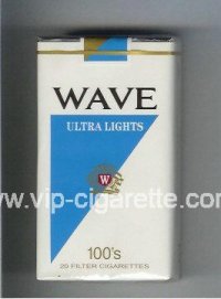 Wave Ultra Lights 100s cigarettes soft box