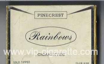Rainbow Pinecrest cigarettes wide flat hard box