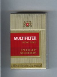 Multifilter Philip Morris gold and red cigarettes hard box