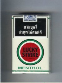 Lucky Strike Menthol white and red cigarettes soft box