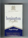Benington Lights cigarettes superkings Benington Lights cigarettes superkings