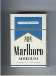 Marlboro Medium white and blue cigarettes hard box