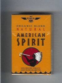 Natural American Spirit Organic Blend Light orange cigarettes hard box