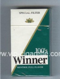 Winner Menthol Full Flavor 100s Special Filter Cigarettes hard box