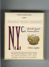 N.Y.C. Ultra Lights 25 cigarettes hard box