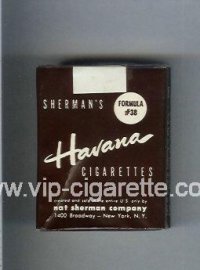 Sherman's Havana Cigarettes Formula #38 soft box