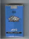 Echo 100s Ultra Lights cigarettes soft box Echo 100s Ultra Lights cigarettes soft box