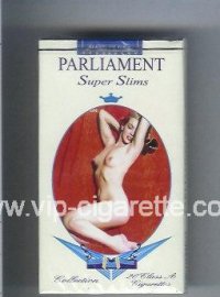 Parliament cigarettes design with Marlin Monro Super Slims 100s