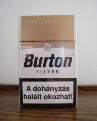 Burton silver cigarette American Blend Hungary