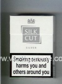 Silk Cut Silver cigarettes white and silver hard box
