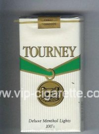 Tourney Deluxe Menthol Lights 100s Cigarettes soft box