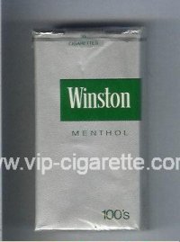 Winston silver Menthol 100s cigarettes soft box