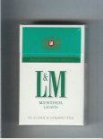 L&M Mellow Distinctively Smooth Menthol Lights cigarettes hard box L&M Mellow Distinctively Smooth Menthol Lights cigarettes hard box